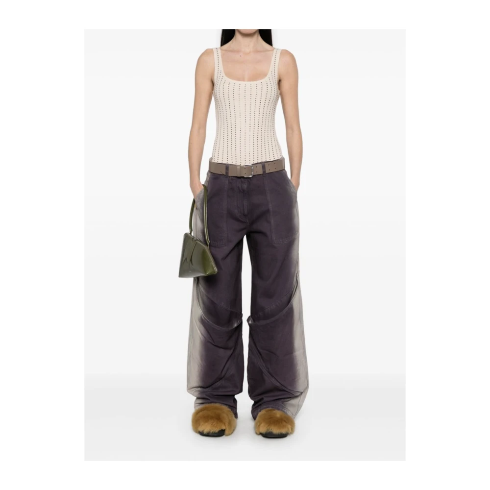 The Attico Ecru Fade Bodycon Jurk Beige Dames