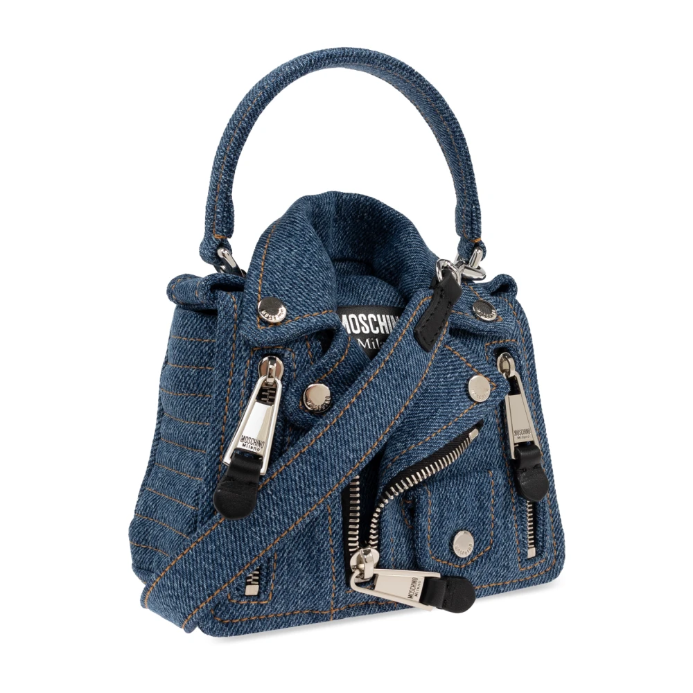 Moschino Schoudertas Blue Dames
