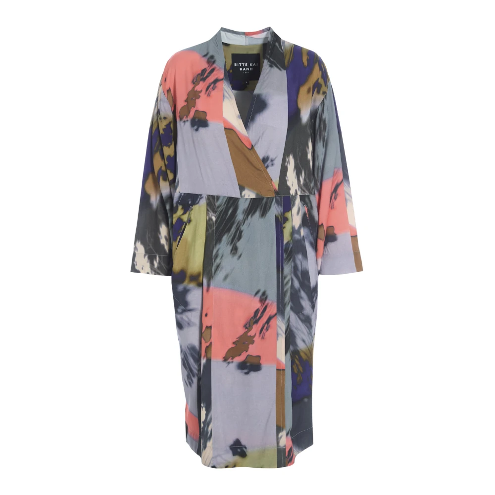 Bitte Kai Rand Schaduw Collage Kimono Jurk Multicolor Dames