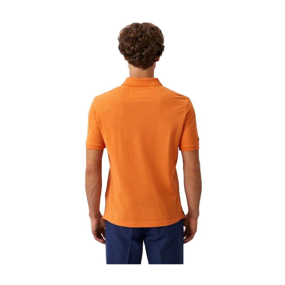 LA MARTINA Katoenen poloshirt met logoborduursel Orange Heren