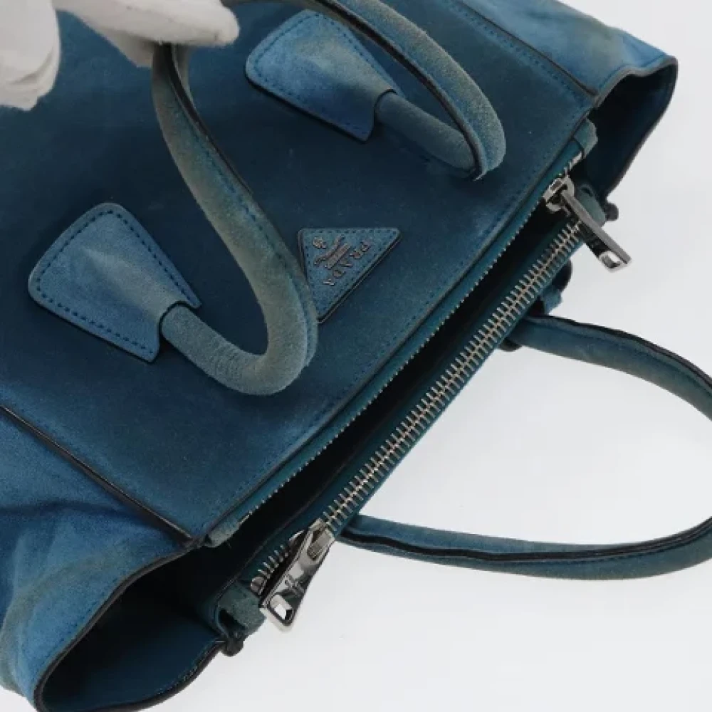 Prada Vintage Pre-owned Suede prada-bags Blue Dames