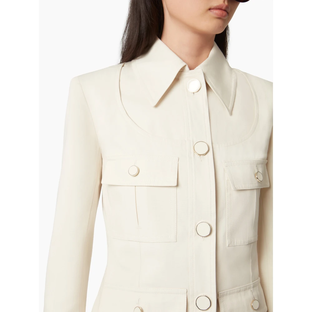 Nina Ricci Katoenen Saharienne White Dames