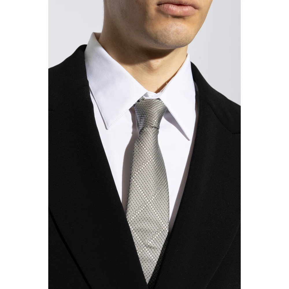 Salvatore Ferragamo Zijden stropdas Gray Heren