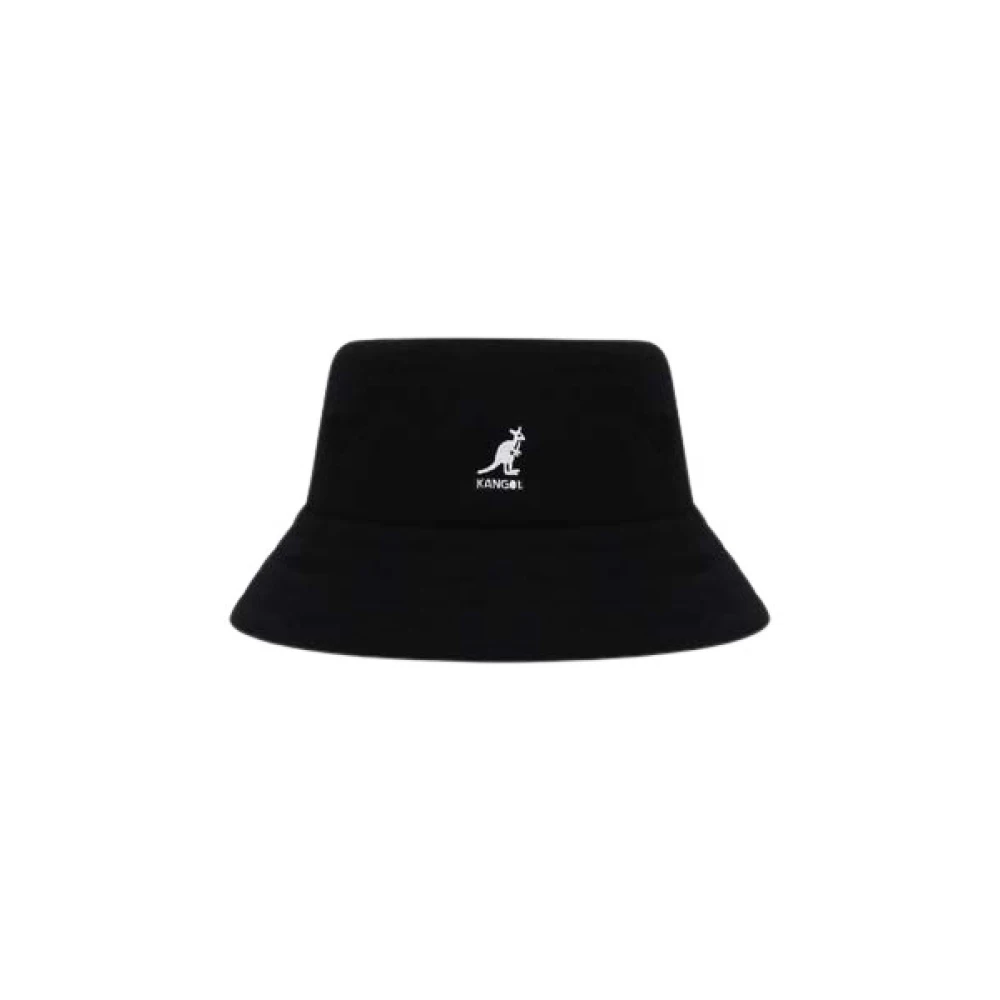 Kangol Svart Ullblandad Halsduk med Broderad Logotyp Black, Herr