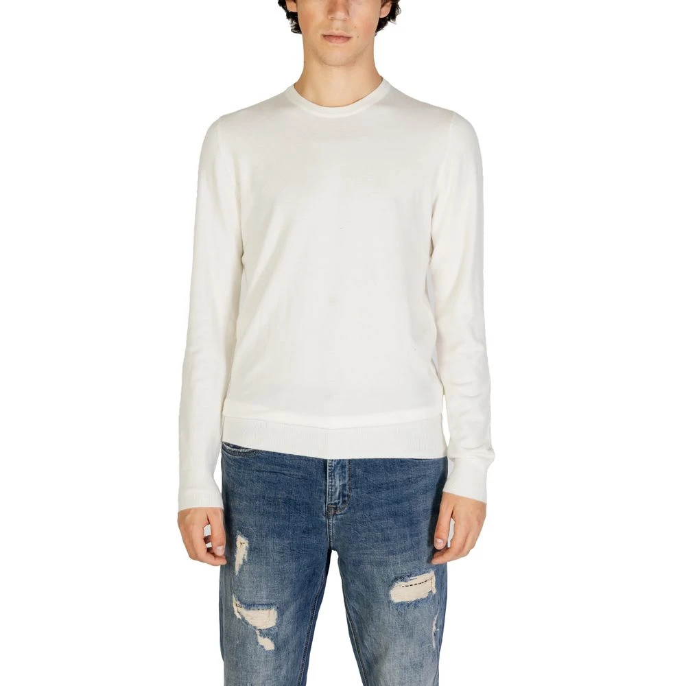 Gianni Lupo Polyester Gebreide Herfst Winter Collectie Pullover White Heren