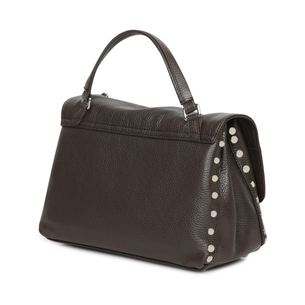 Zanellato Premium Textuur Leren Schoudertas Brown Dames