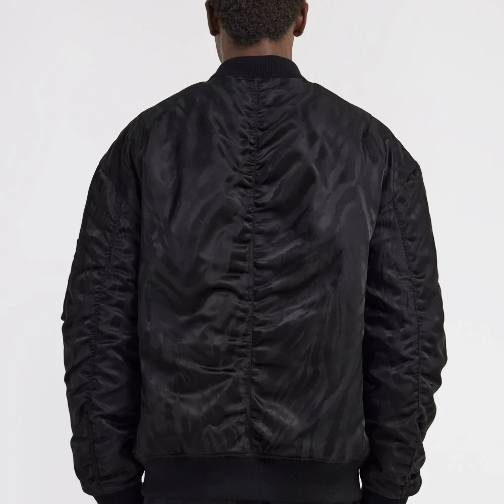 Roberto Cavalli Monogram Bomberjack met Ritssluiting Black Heren