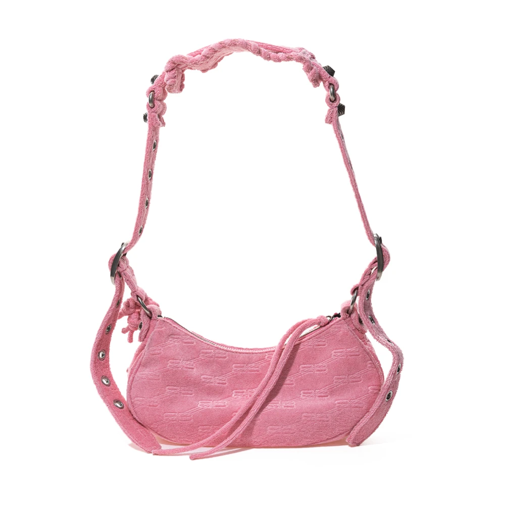 Balenciaga Roze Cagole Schoudertas van Stof Pink Dames