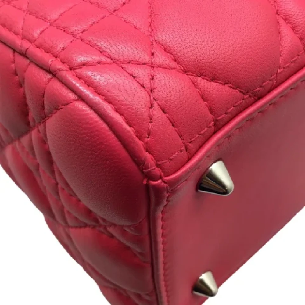 Dior Vintage Pre-owned Leather dior-bags Pink Dames
