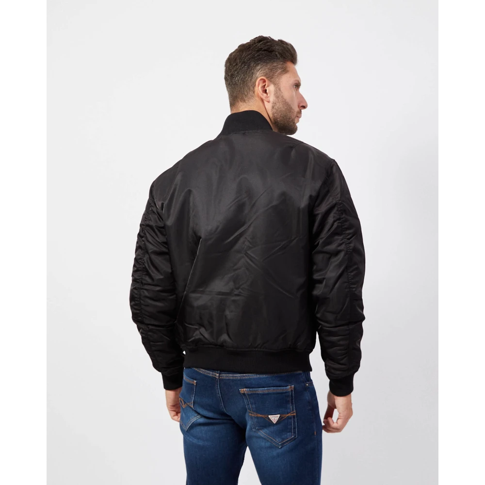 Guess Zwarte Bomberjack met Zakken Black Heren