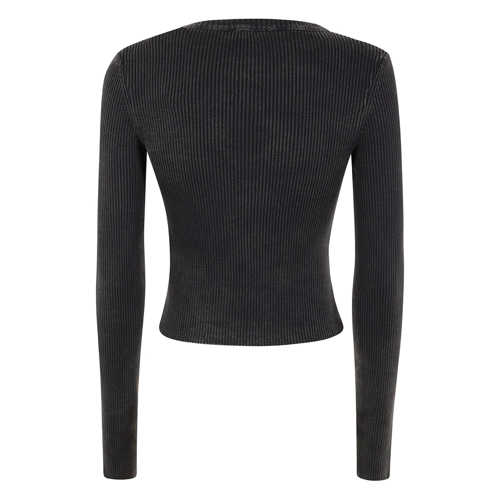 Diesel Zwarte Gebreide Anchor Stijl Black Dames
