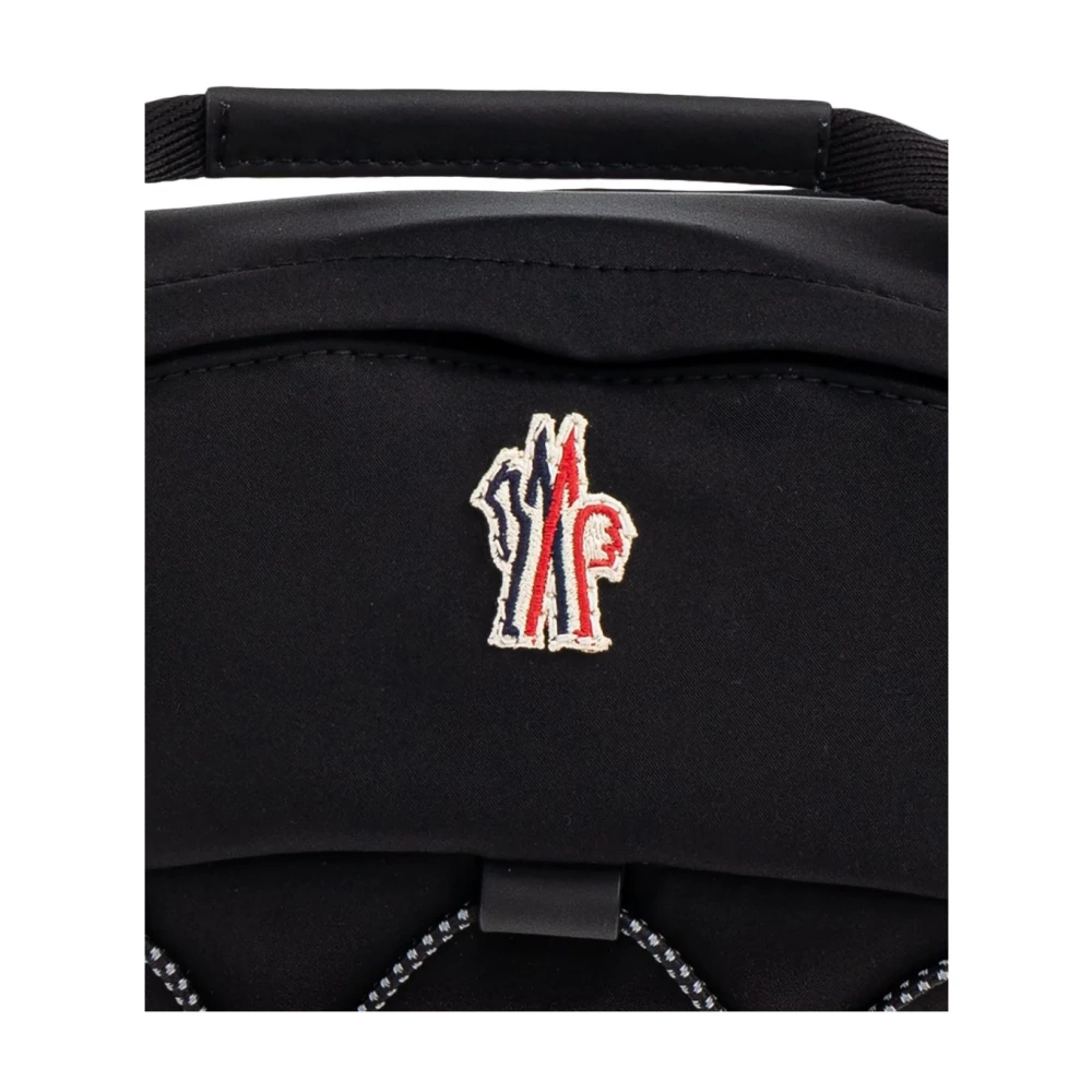 Moncler Zwarte tassen met voorritssluiting Black Heren