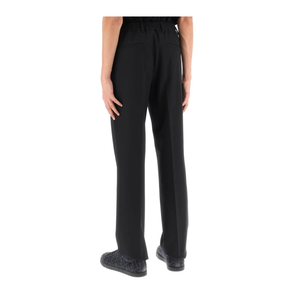Fendi Denim Broek Black Heren