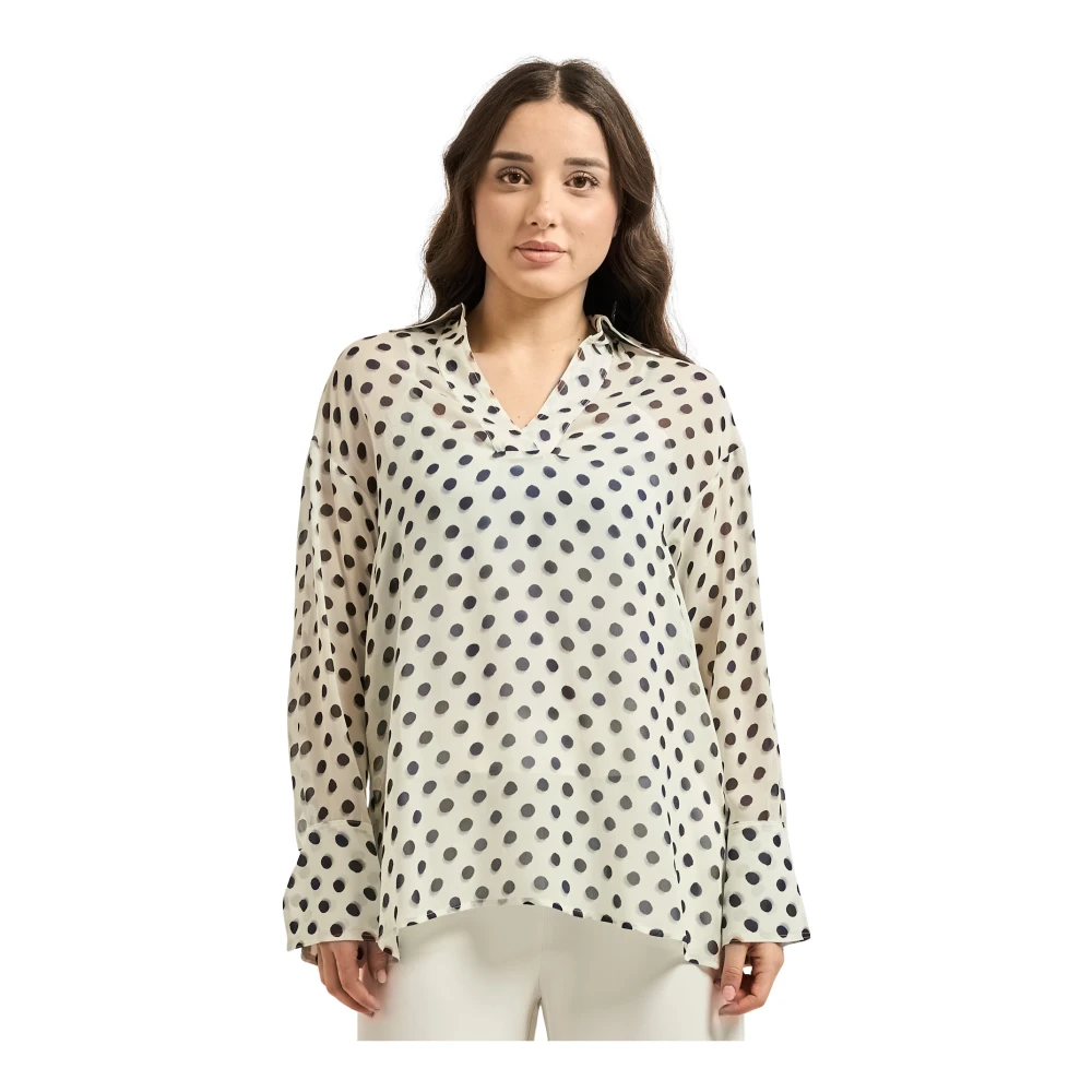 Pennyblack Vit Ärmlös V-Ringad Blus