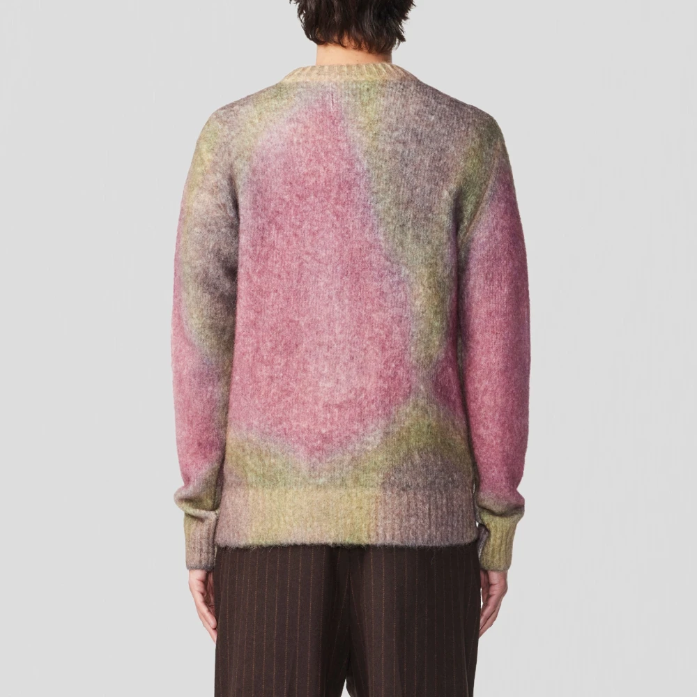 Nn07 Gradient Print Alpaca Blend Sweater Multicolor Heren