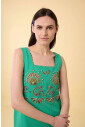 robe-sans-manches-a-encolure-carree-ornee