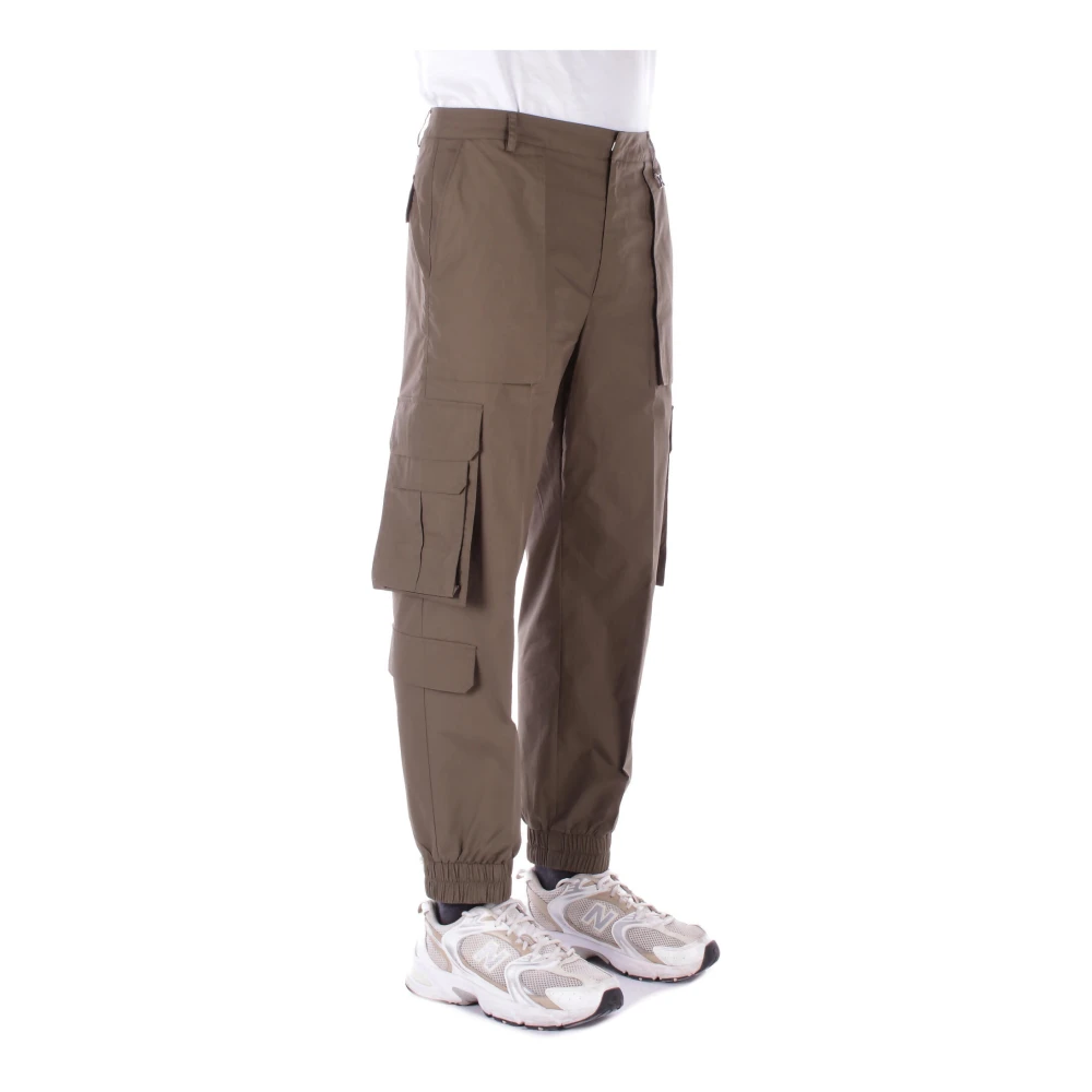 John Richmond Militaire Broek Logo Rits Zakken Green Heren