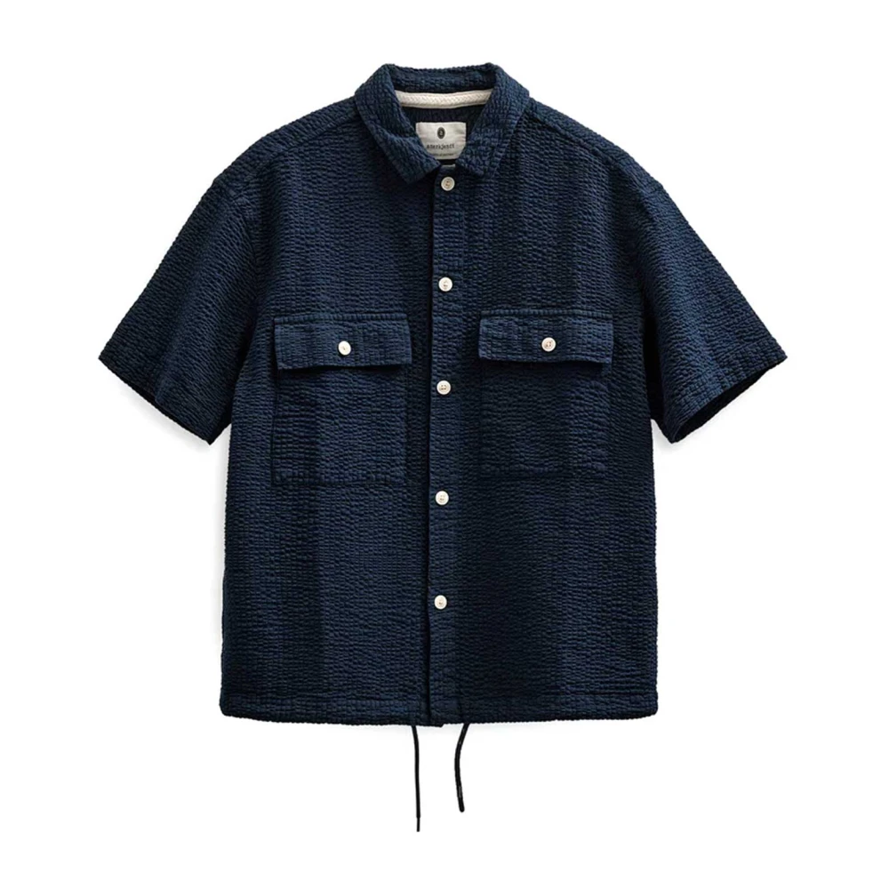 Anerkjendt , Short Sleeve Shirts, Male, Blue, S, Casual Shirts