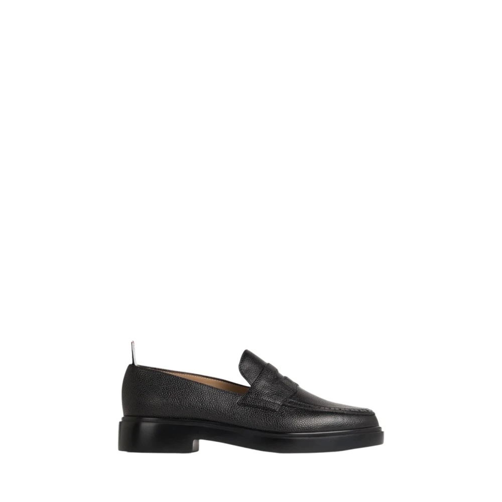 Thom Browne Svart Läder Brogue Penny Loafer Black, Dam