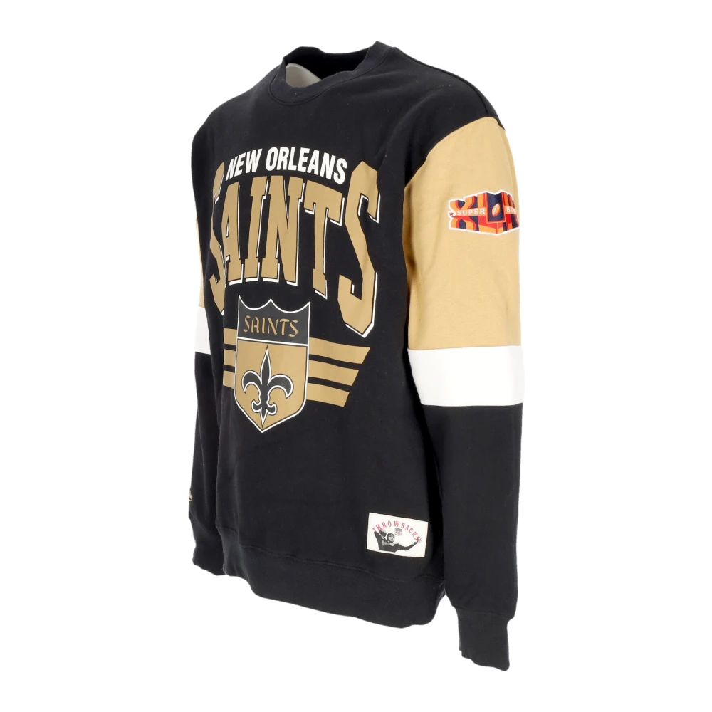 Mitchell & Ness NFL All Over Crew Sweatshirt Black Heren