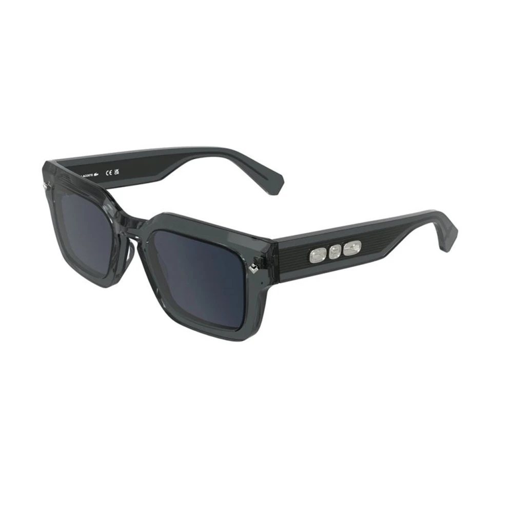 Lacoste Unisex Gray Sunglasses, 52 Mm, Acetate Rectangle Sunglasses