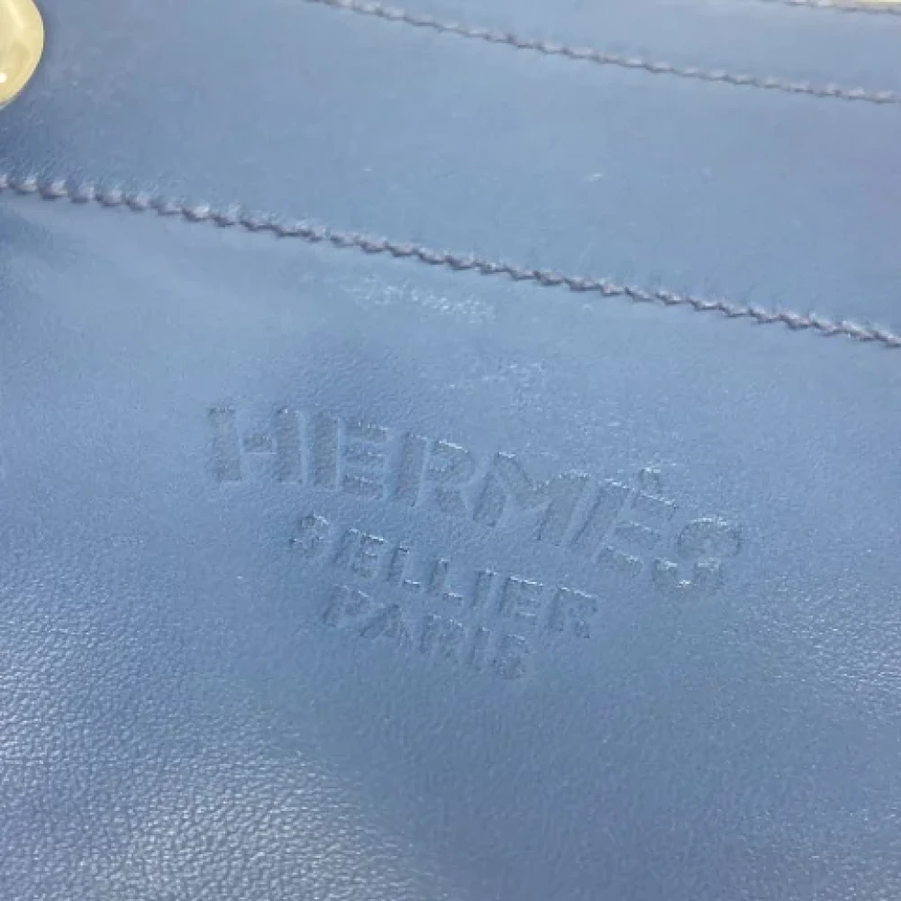 Hermès Vintage Pre-owned Fabric shoulder-bags Blue Dames