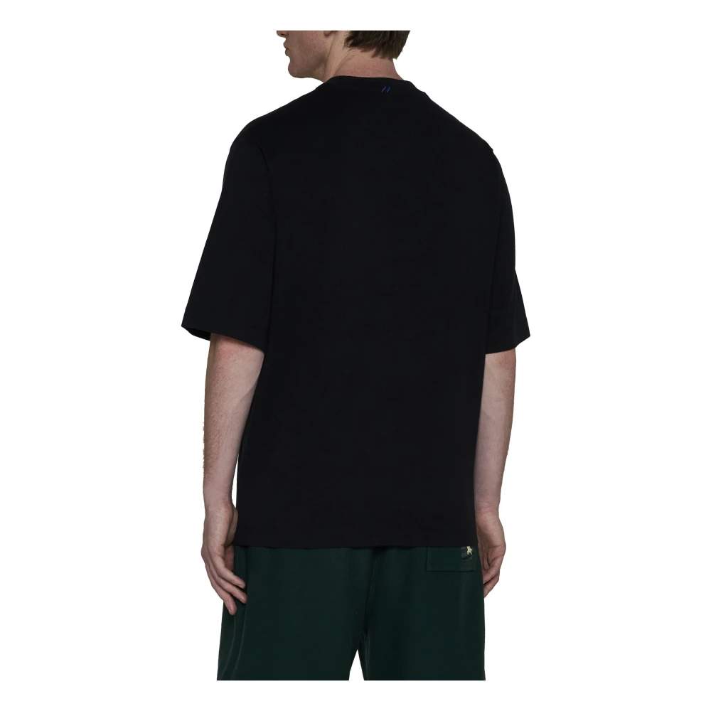 Burberry Zwarte T-shirts en Polos met Equestrian Knight motief Black Heren