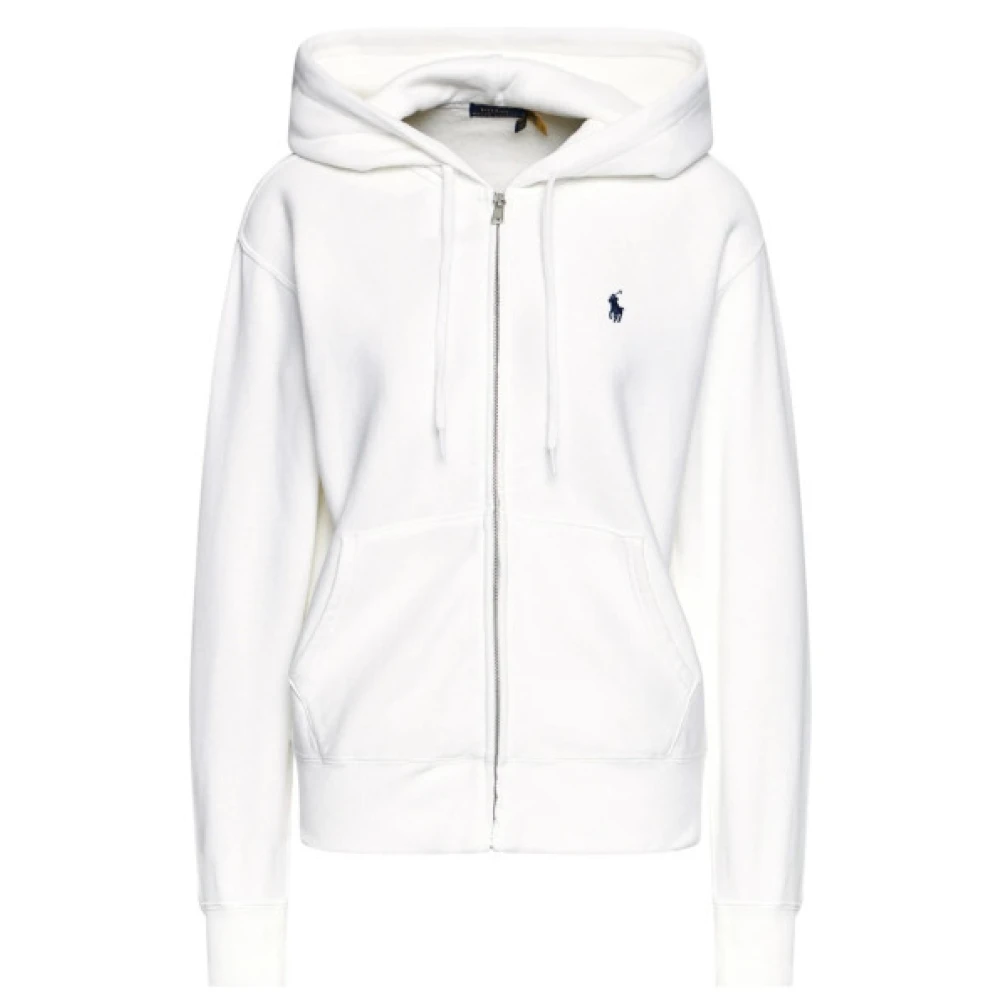 Polo Ralph Lauren Women's White Zip-Through Hoodie