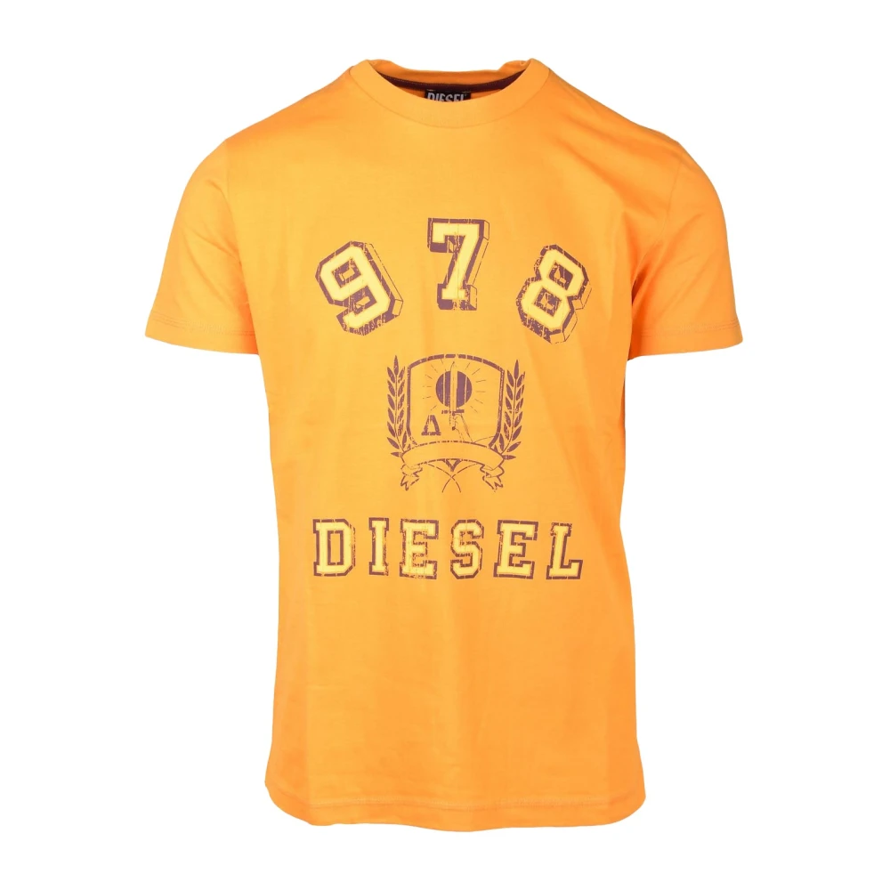 Diesel Oranje T-Shirt voor Heren Orange Heren