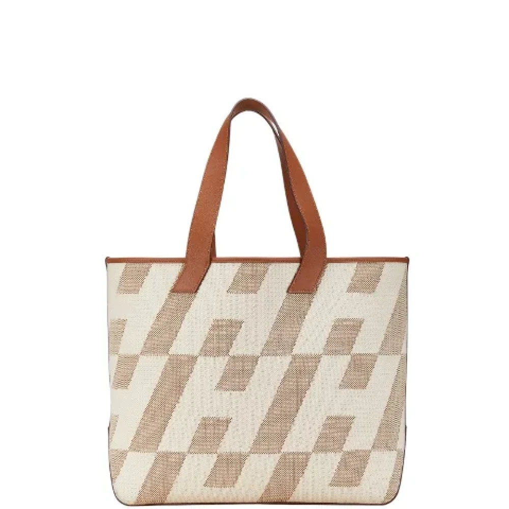 Hermès Vintage Pre-owned Canvas handbags Beige Dames