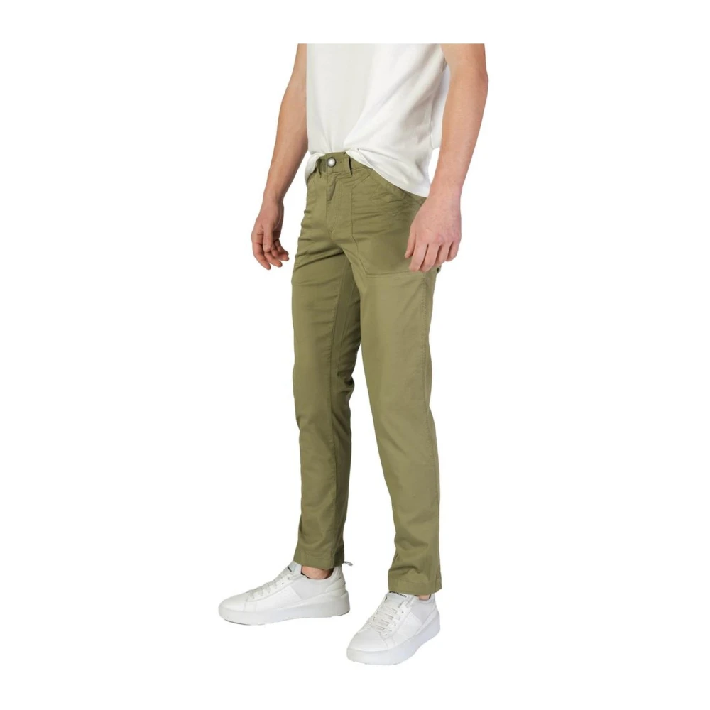 RefrigiWear Groene Katoenen Regular Fit Broek Green Heren