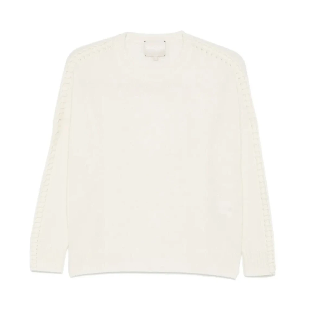 Kujten Vit Crew-Neck Cashmere Sweater