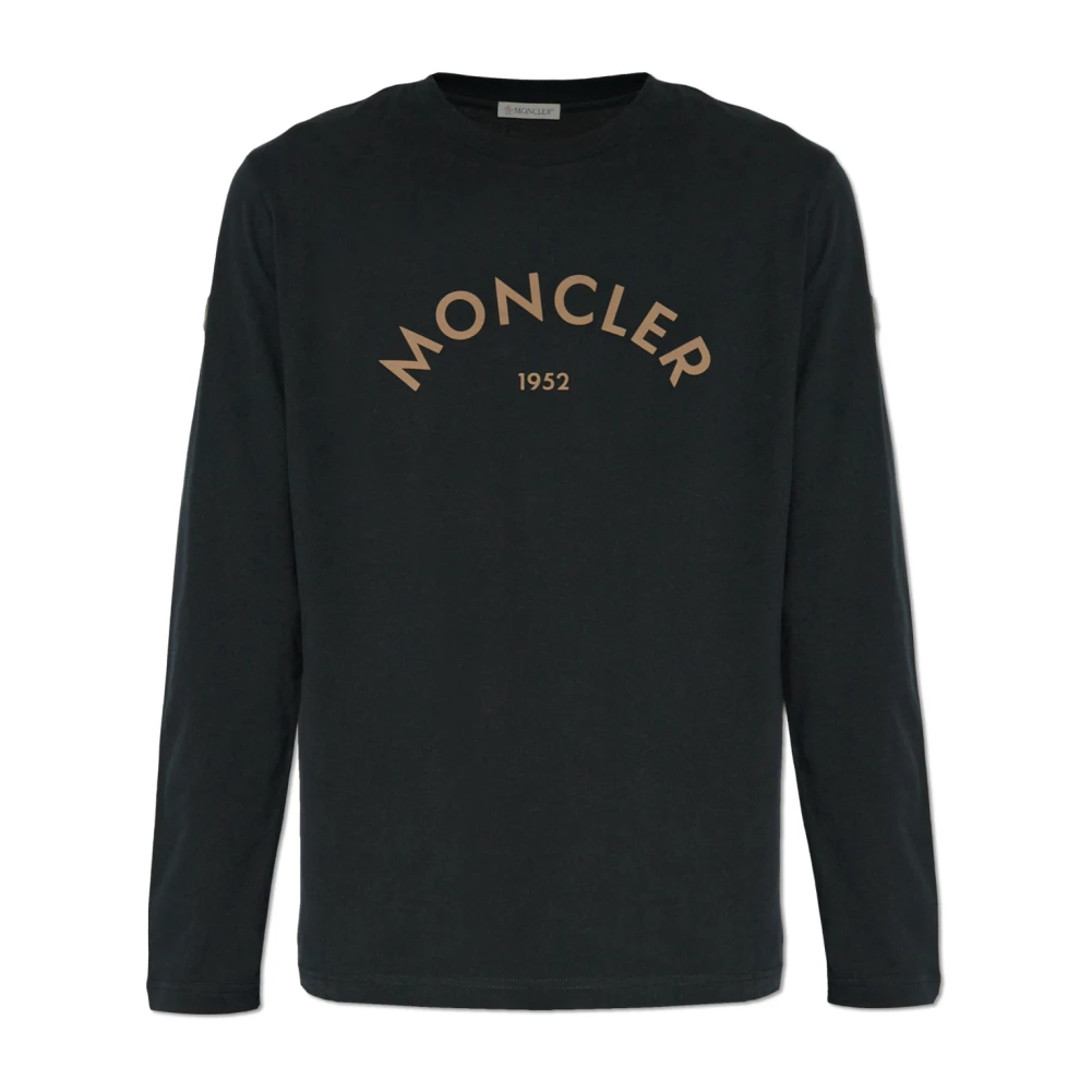 Moncler T-shirt met logo Black Heren
