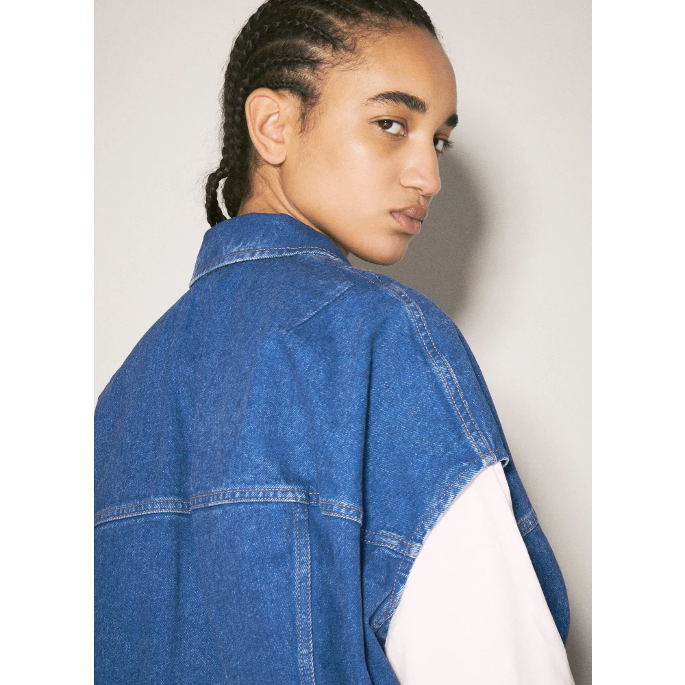 Marni Denimjack met Logopatch Blue Dames