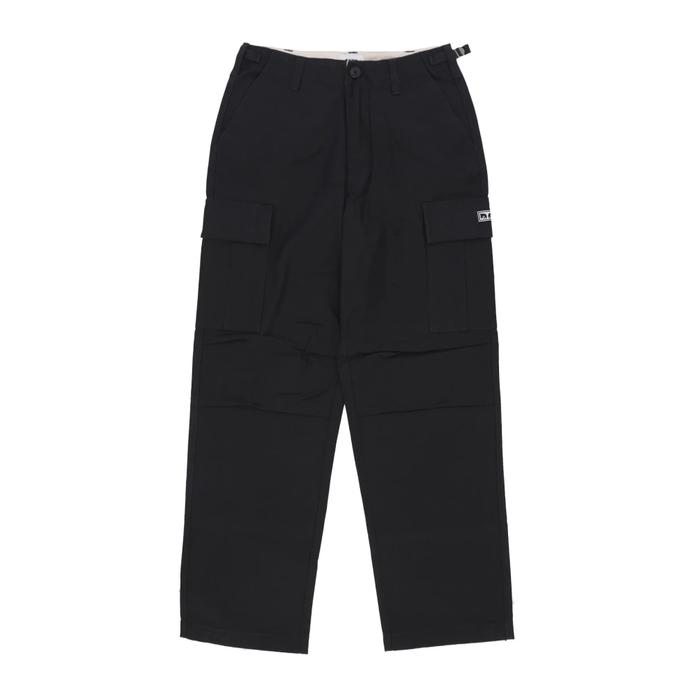 Obey Black Straight Trousers, Male, W36, Cargo Pant Digital Mens