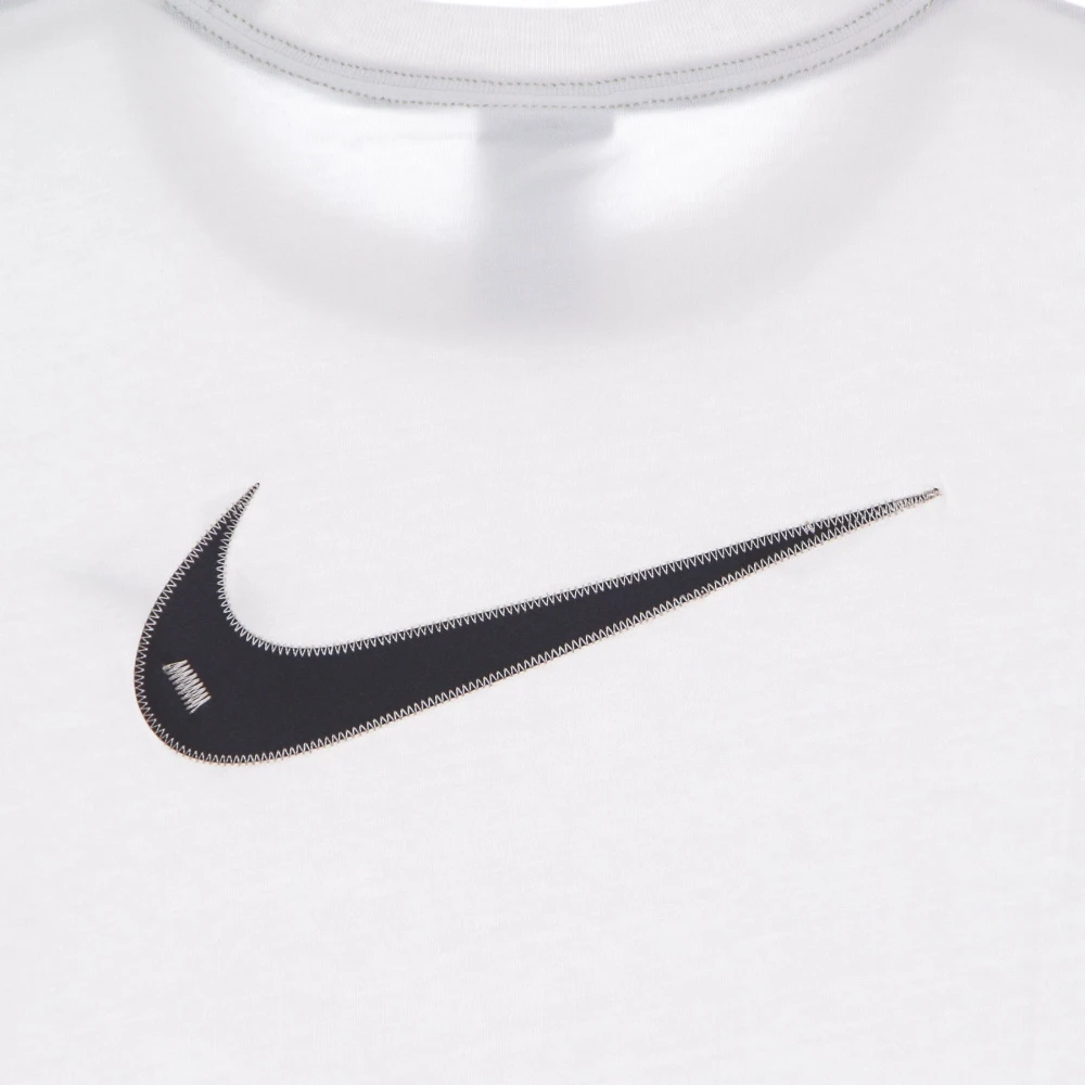 Nike Swoosh Geborduurde Korte Jurk Zwart White Dames