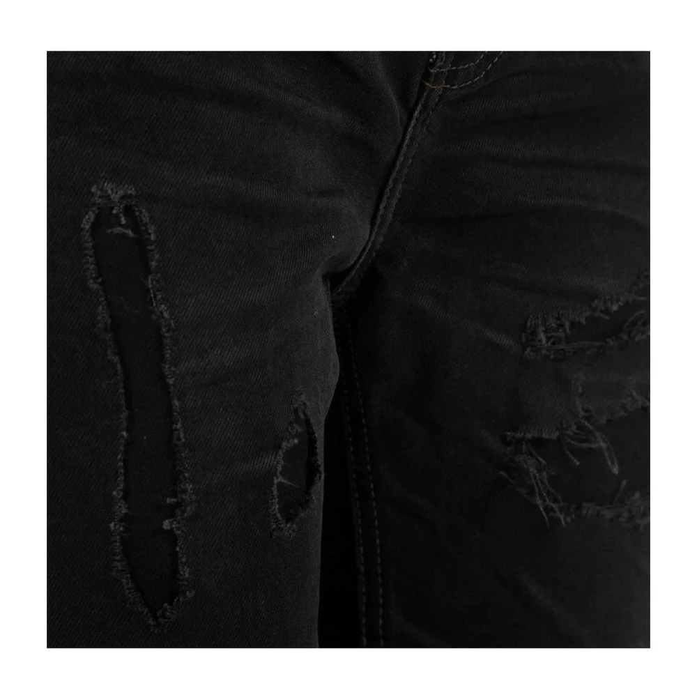 One Teaspoon Zwarte Distressed Katoenen Jeans Black Dames
