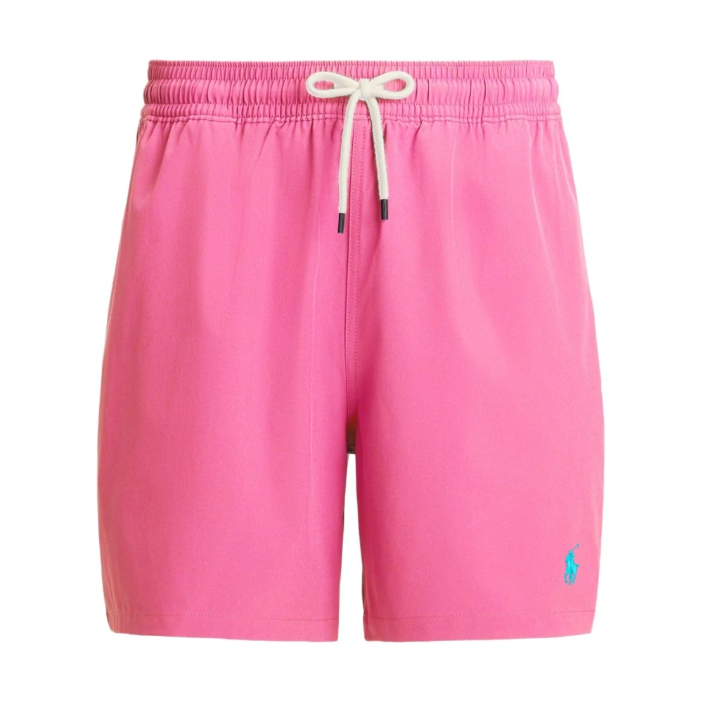 Polo Ralph Lauren Men's Pink Traveler Mid Trunk - Beachwear - M- Swimwear