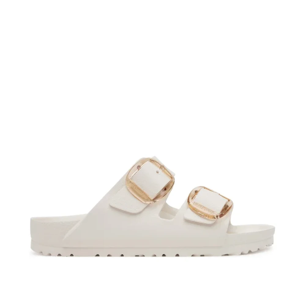 Birkenstock Women's Beige Sliders, 8 Uk, Arizona Big Buckle Narrow Fit