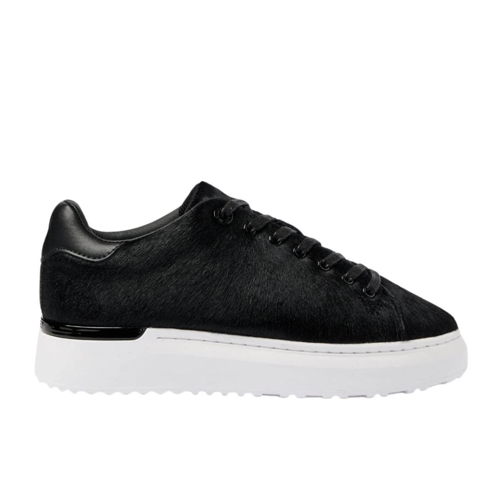 Mallet London Zwarte Pony Haar Dames Sneakers Dames Schoenen