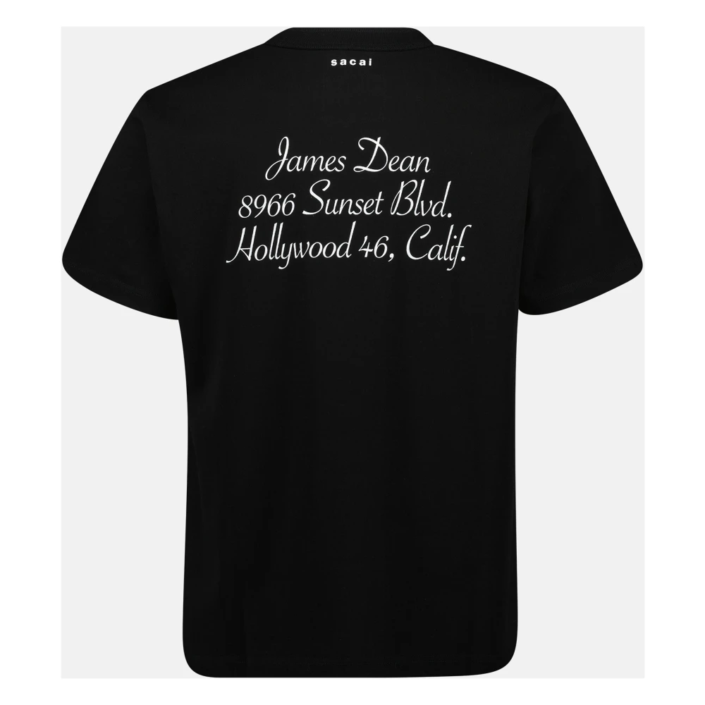 Sacai James Dean T-shirt Lente-Zomer 2025 Black Heren