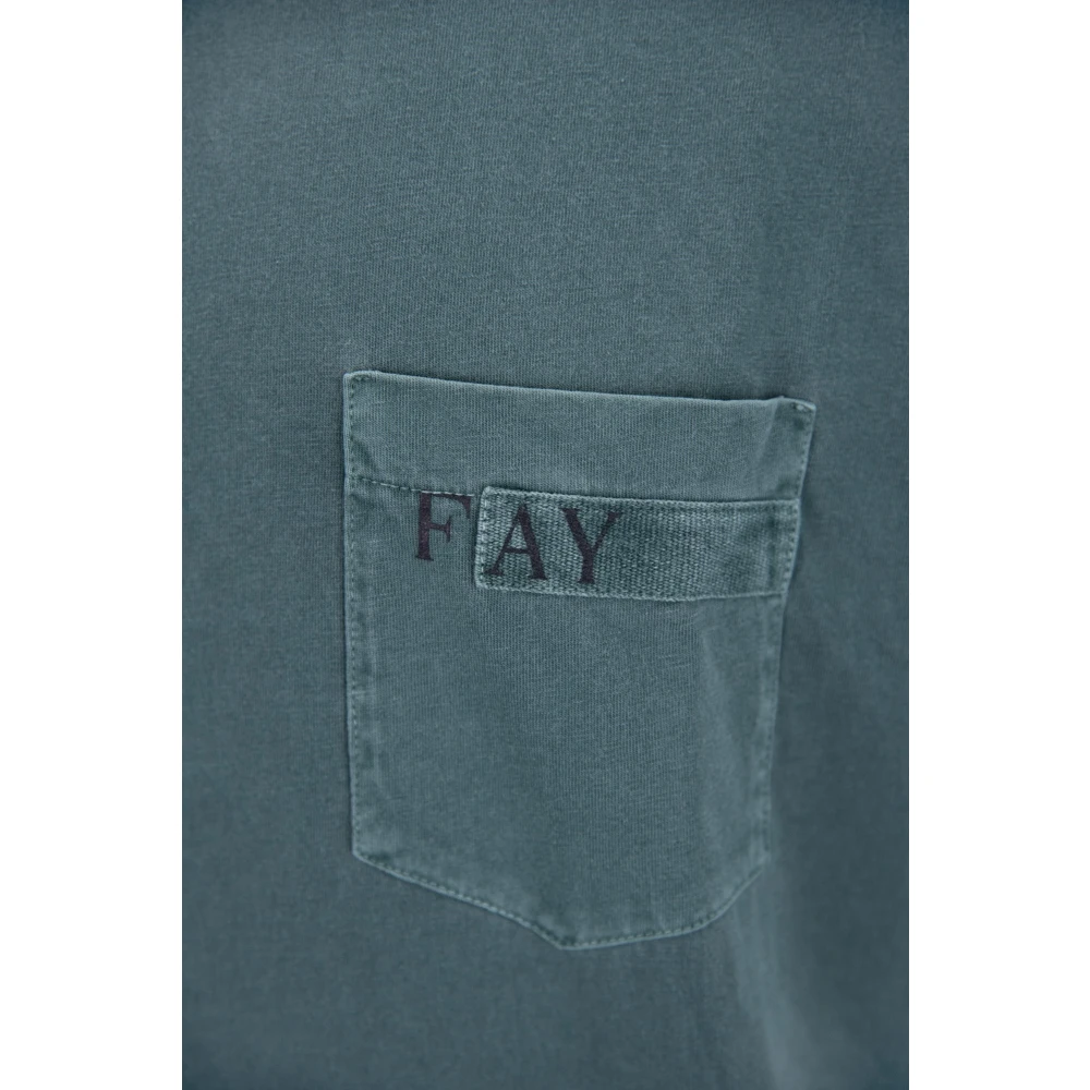 Fay Heren Slip-On T-Shirt Green Heren