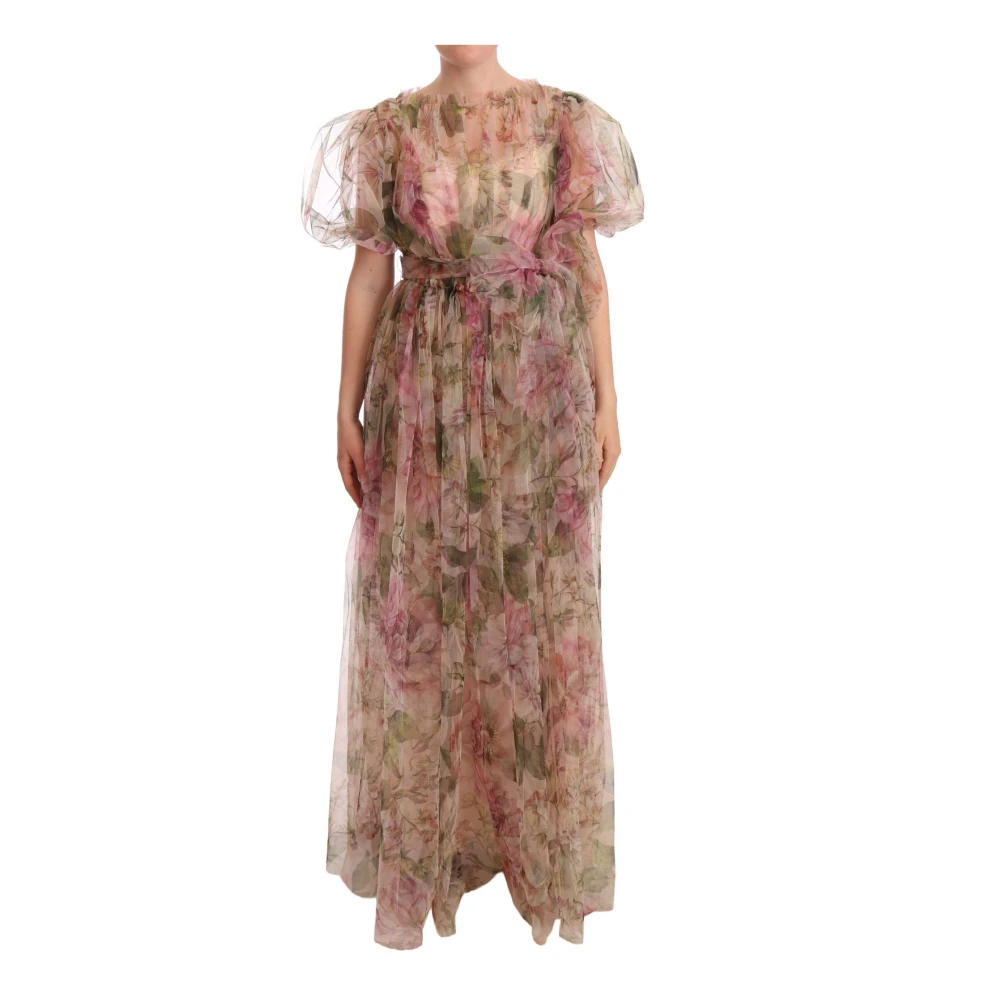 Dolce & Gabbana Women's Multicolor Floral Print Maxi Dress 3XS