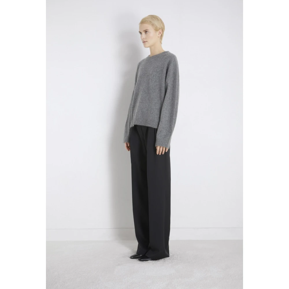 Loulou Studio Houtskool Cashmere Ropo Sweater Gray Dames