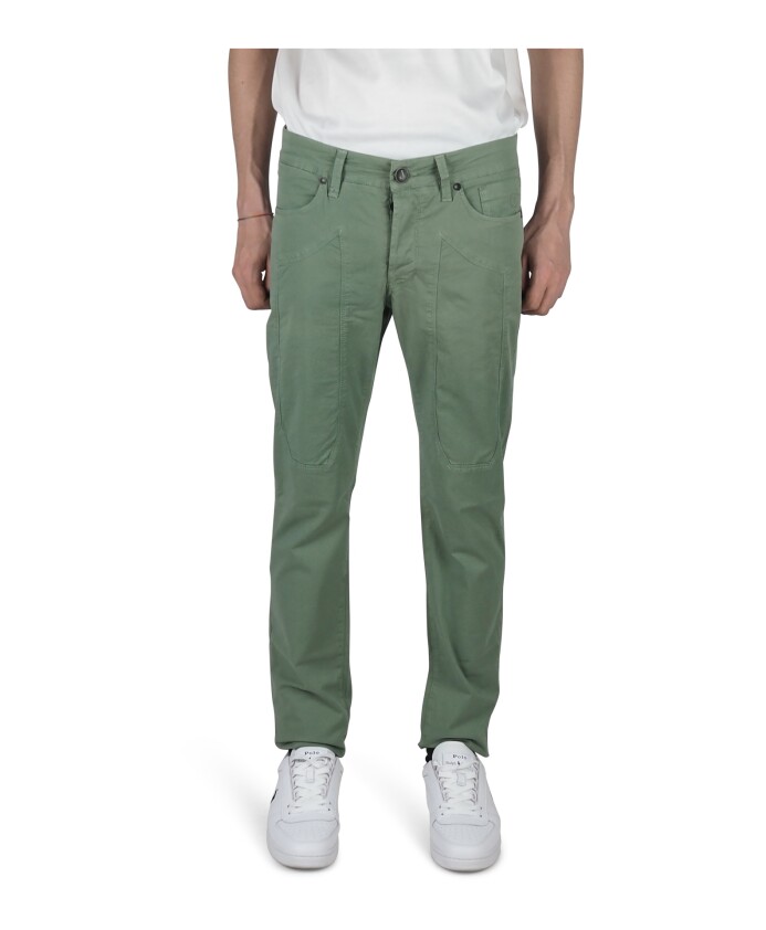 pantalon-patch-vert-sage-slim-fit