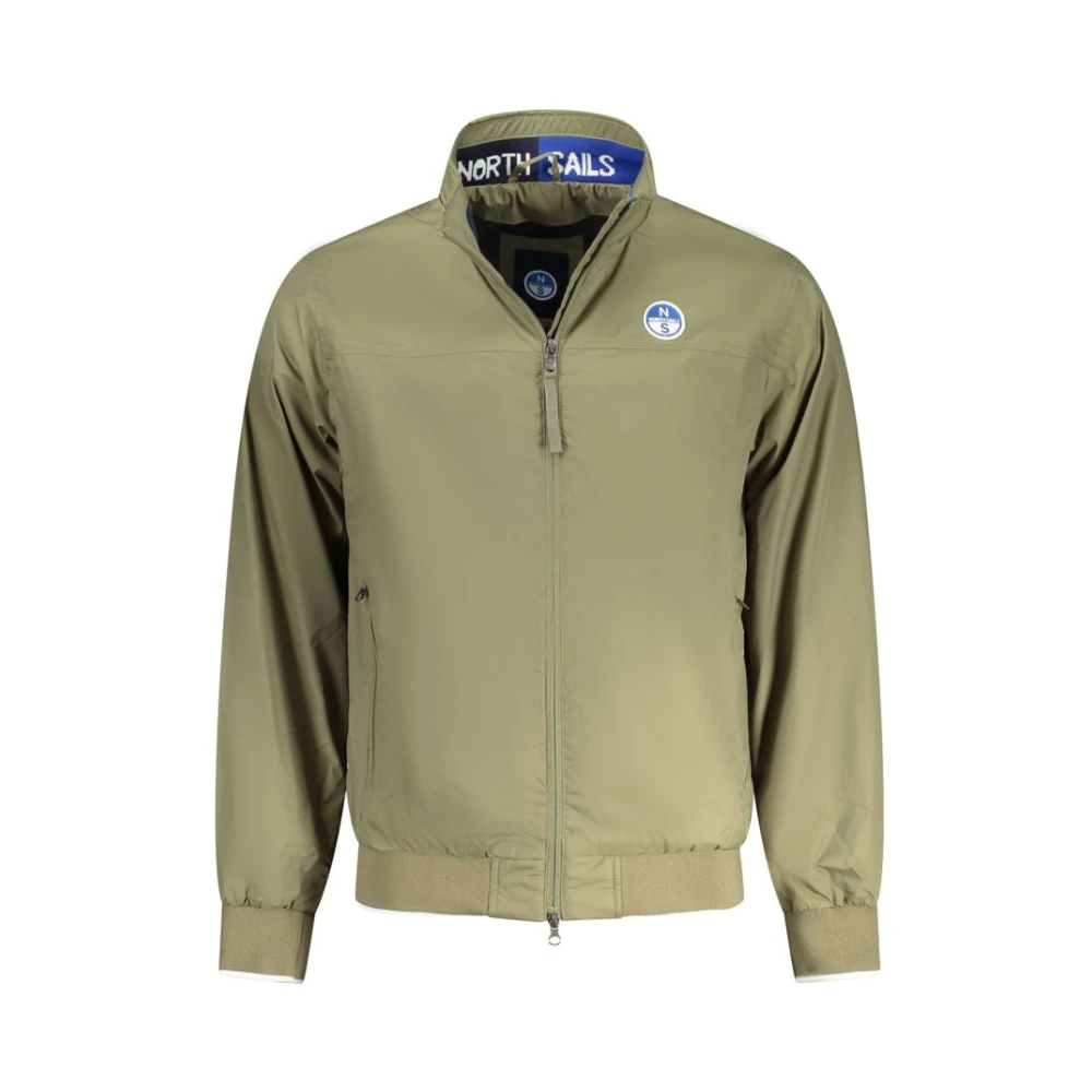 North Sails Men's Green Winter Jackets,, Polyamide Jacket With Pockets And Logo Extra Large