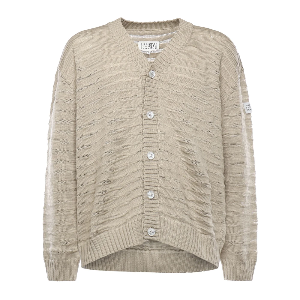 Mm6 Maison Margiela Men's Beige Cardigan