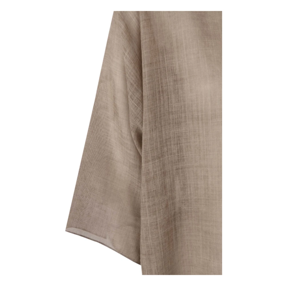 Cortana Woltop met boothals Melange Brown Dames