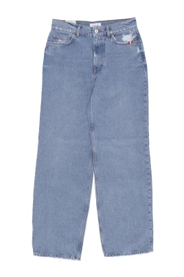 Hög midja avslappnad passform denim jeans