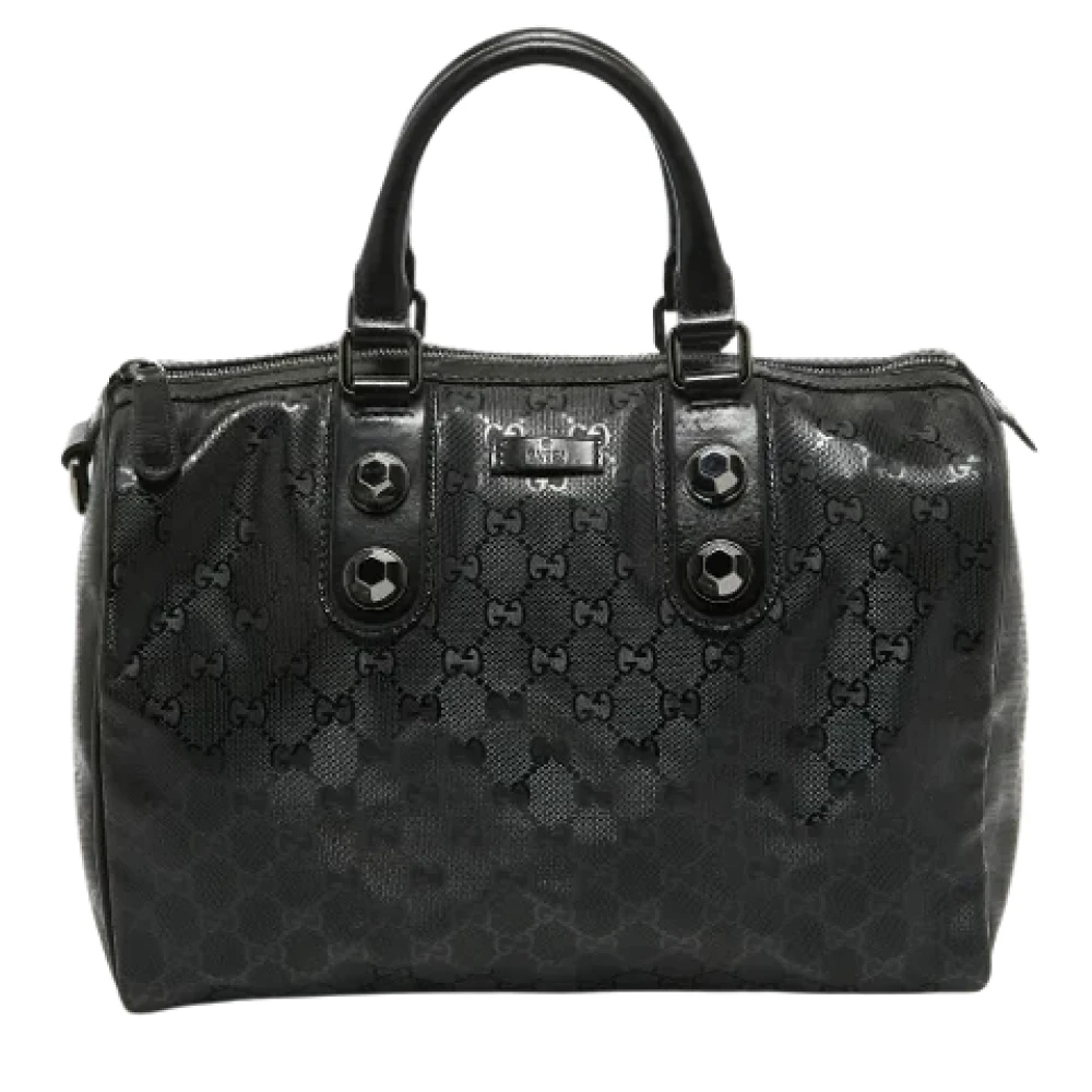 Gucci Vintage Pre-owned Coated canvas handbags Black Dames